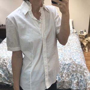 Lafayette 148 white button up T